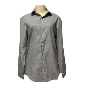 Men's Black and White Checkered Casual Shirt